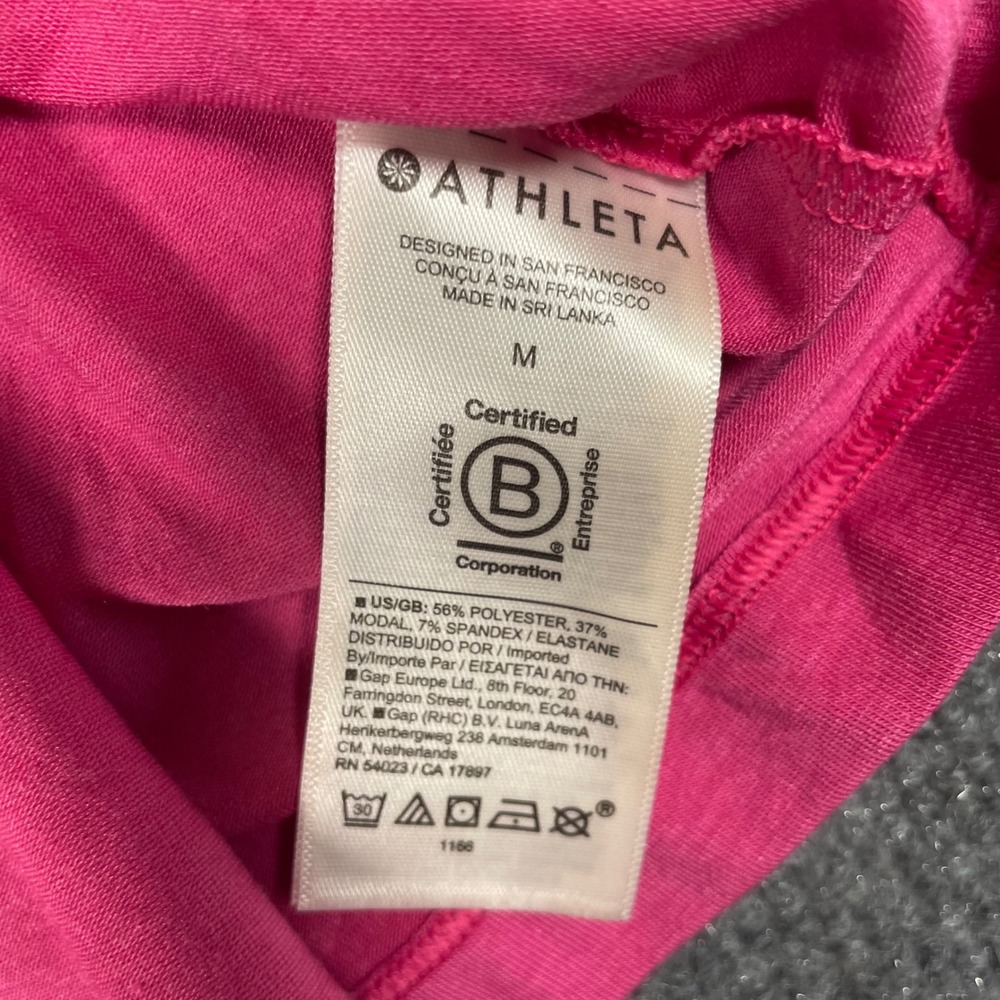 Athleta Pink Drawstring Waist Tank Dress Size Medium M Athletic Workout Casual - Picture 5 of 8